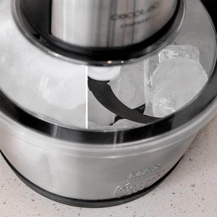 Подрібнювач Cecotec ChopBeat 2000S 500W зі скляною чашею 500г, 4 леза з нержавіючої сталі, 2 швидкості