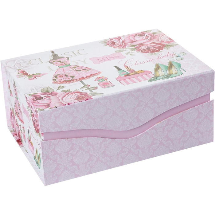 Набір чашок та блюдець London Boutique, Шabby Chic, вінтажний дизайн, порцеляна з квітковим візерунком, 2 комплекти в подарунковій коробці, кераміка (Роза)