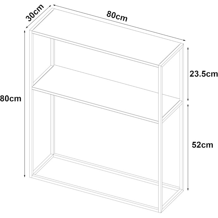 Консольний столик Kuhmo, 80x80x30 см, Промисловий дизайн, Метал, Білий, для передпокою/вітальні