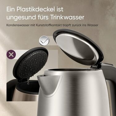 Електричний чайник COSORI з лебединим носиком, 0.8 л, регулювання температури, 80°C - 100°C, функція підтримки тепла до 60 хв, чорний (з нержавіючої сталі)