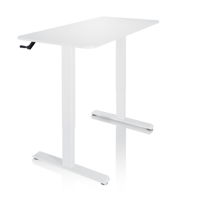 Робочий стіл STAND CR 120 x 60 з ручним регулюванням висоти, білий, hjh OFFICE