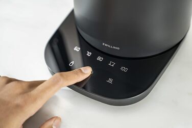 Електричний чайник ZWILLING Enfinigy Pro з регулюванням температури, фільтром від накипу, функцією підтримання тепла, бездротовий, 1850 Вт, 1,5 л, чорний