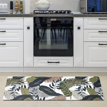 Домашній кухонний килимок Paco, кухонний килимок, кухонний килимок з ПВХ, нековзний килимок для кухні, килимок для підлоги, різні візерунки, колір розмір (45x120 см, різнокольоровий)