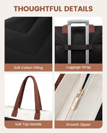 Сумка для ноутбука LOVEVOOK 15.6 дюймів, жіноча: шопер, велика робоча сумка, для навчання, універсітету, бізнесу (чорно-біро-коричнева)