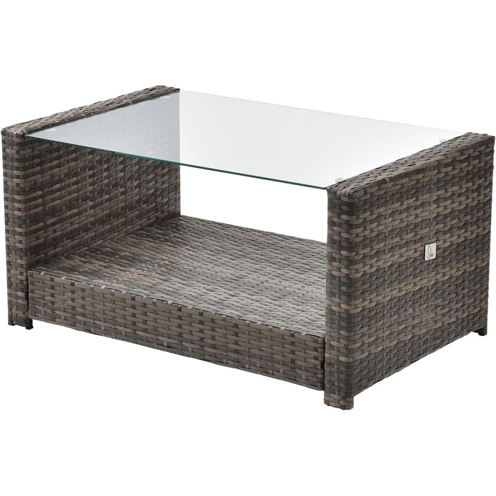 Набір садово-розсудних меблів SVITA Roma з ротангу (софа, крісло, стіл) - коричневий