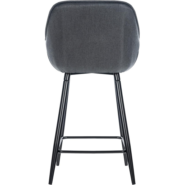 Барні стільці Gibson (2 шт.) - рожеві, з підніжкою, матеріал: тканина, темно-сірий