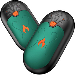 Електричні грілки для рук, 2 шт., перезаряджувані, 24 години тепла, 3 режими нагріву, для жінок та чоловіків (зелені)