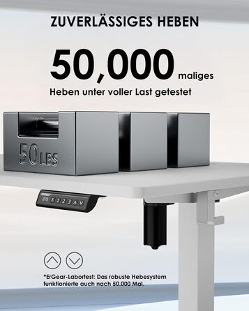 Електричний регульований стіл ErGear 140x70 см з пам'яттю, для дому та офісу, з кріпленням