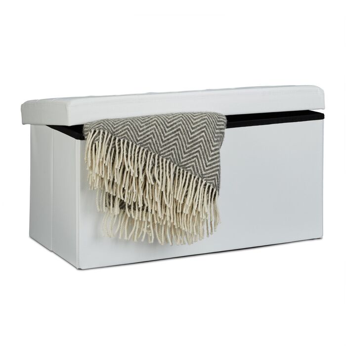 Лавка Relaxdays з місцем для зберігання, штучна шкіра