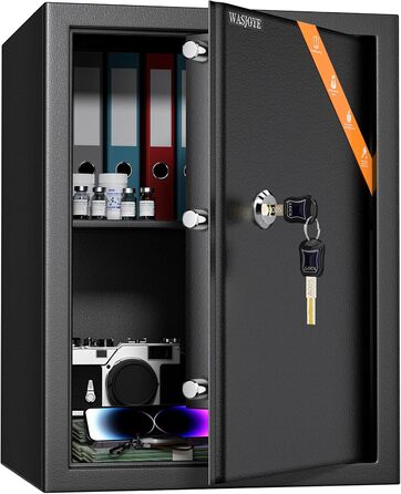 Safe Tresor WASJOYE: Сейф для дому та офісу з ключем, 49L, 45x35x31 см