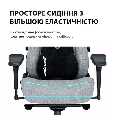 Крісло ігрове Anda Seat Kaiser 3 Pro XL Fabric Dark Gray Size XL