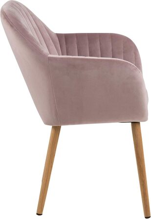 AC Design Furniture Стілець для їдальні Wendy, 57x61x83 см, Флаконно-зелений/Дуб, Велюр/Дуб