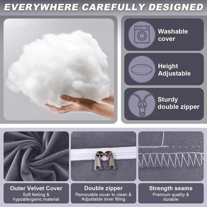 Вагітний подушковий, U-подібний, повноекранний, подушка для годування, подушка підтримки, подушка для вагітних, знімний чохол, 140x70 см (Ліловий, Велюр)