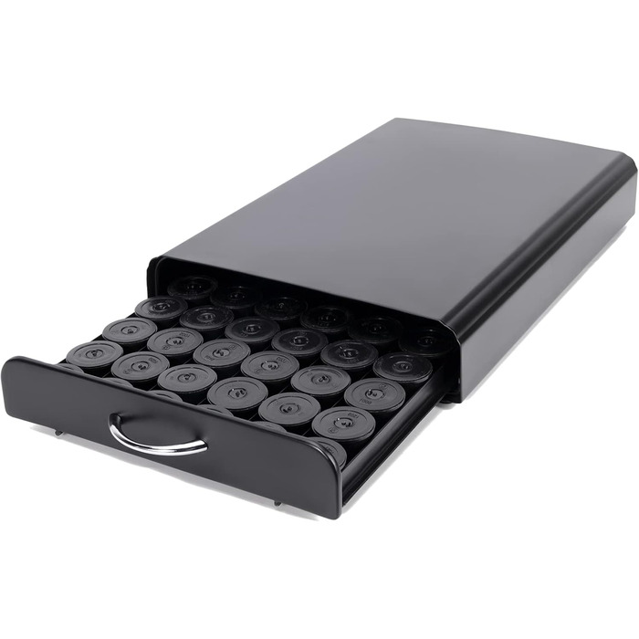 Організатор для капсул Nespresso, металевий, чорний, на 60 штук