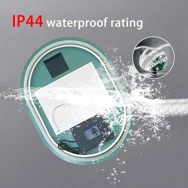 Дзеркало для ванної кімнати Sanitemodar LED 50x70 см з підсвічуванням, антизапар, сенсорне керування