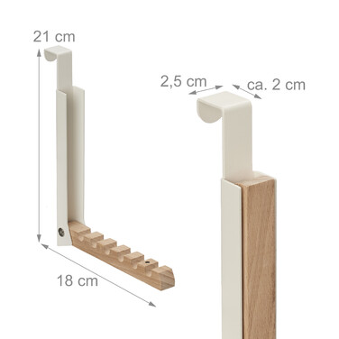 Relaxdays Розкладні двері Вішалка для одягу Набір з 2 штук