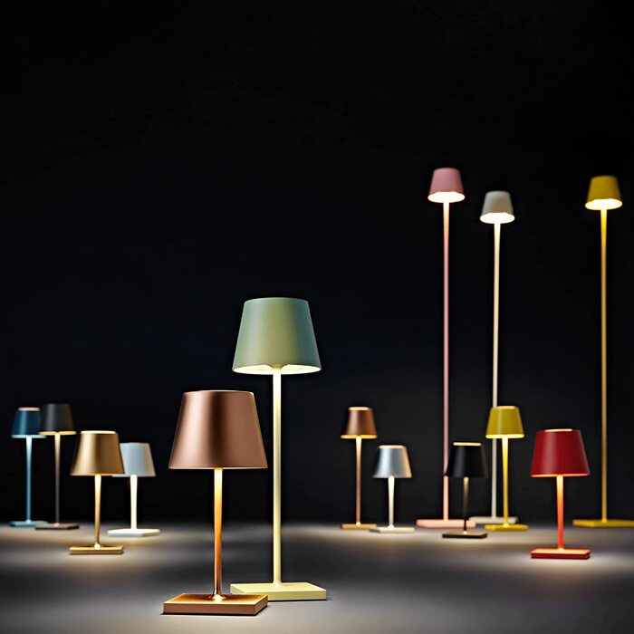 SIGOR Nuindie: LED-лампа на акумуляторі, диммування, для дому та вулиці, IP54, 38 см, 12 годин роботи, сніжно-білий