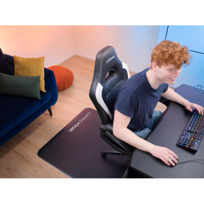 Килимок для офісного та ігрового крісла Trust Gaming GXT 715, 99 x 120 см, чорний