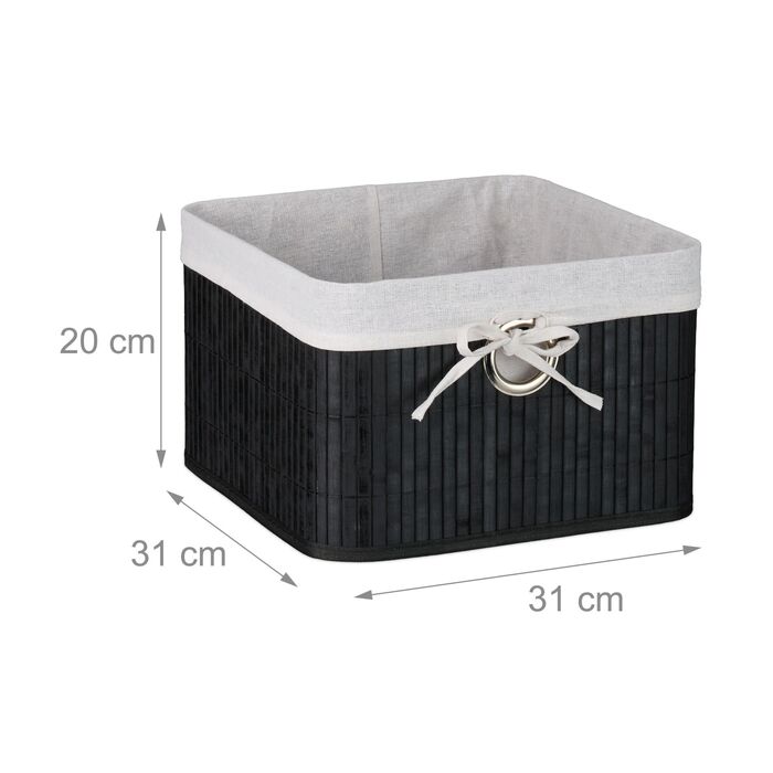 Набір кошиків для зберігання Relaxdays з бамбука