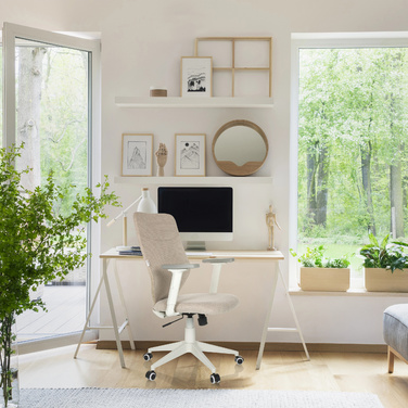Офісне крісло / поворотне крісло COSIO II тканина бежева hjh OFFICE