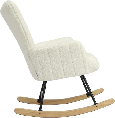 Крісло-гойдалка Vielllliving для спальні, 150 кг, темно-сірий (бежевий), 93x84x55.5 см