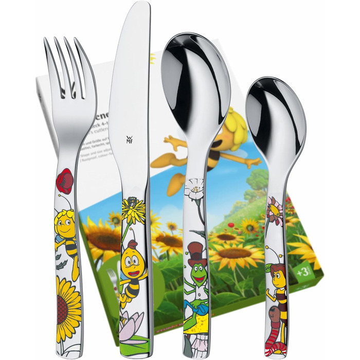Дитячий набір столових приборів WMF Biene Maja з гравіюванням імені - 4 шт.