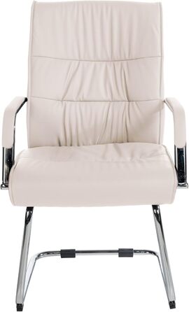 Стілець конференційний Sievert з м'якою оббивкою, екошкіра, кремовий колір - зручний стілець для переговорів та офісу