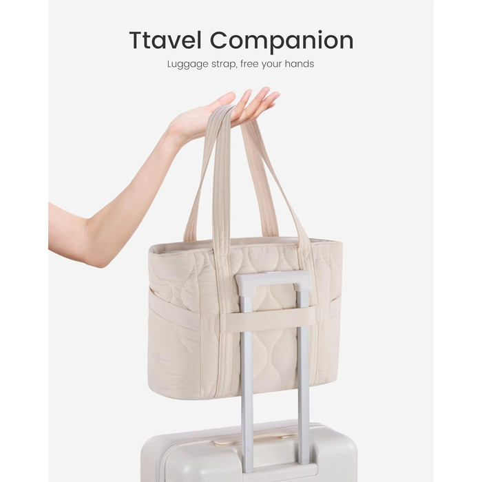 Сумка для ноутбука LOVEVOOK: жіноча сумка-шоппер середнього розміру (15.6 дюймів, бежева)