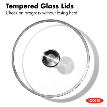 Набір каструль OXO Mira з нержавіючої сталі, 1,5 л та 3,57 л з кришкою, без PFAS, Multi Clad, для індукційних плит, придатні для миття в посудомийній машині та духовці, срібні