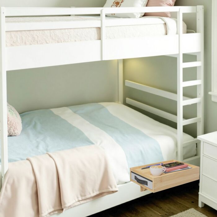 Набір з двох приліжкових столиків Relaxdays з бамбука з кріпленням