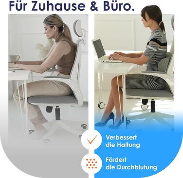 Подушка між колінами DYNMC для сну на боці, ортопедична подушка-півмісяць для ніг та розслаблення, сіро-біла в клітинку