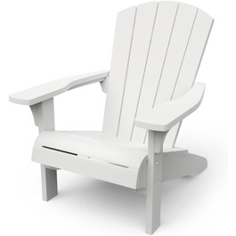 Пластикове крісло Keter Allibert Troy Adirondack, антрацит, для саду, тераси та балкона, 93x81x96.5 см, стійке до погодних умов