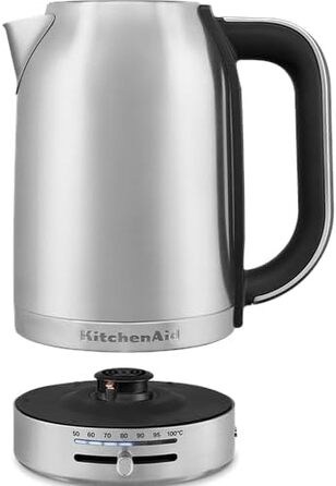 Електричний чайник KitchenAid з регулюванням температури 50-100°C, 1.7L, нержавіюча сталь, з фільтром від накипу
