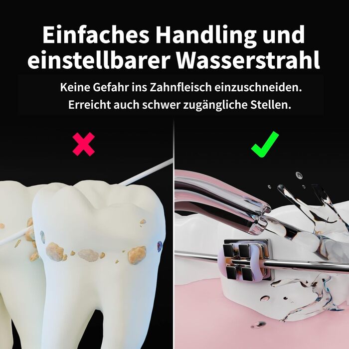 Електрична зубна щітка та іригатор Zahnheld Gero G3 AQUADENT чорного кольору: звукова щітка, очищення міжзубних проміжків, датчик тиску, таймер, USB-C