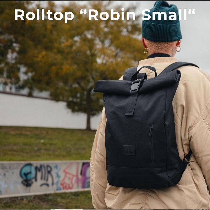 Рюкзак Johnny Urban Women & Men Small - Robin Small - Невеликий рюкзак з 12-дюймовим відділенням для ноутбука - Денний рюкзак для бізнесу Uni City - водовідштовхувальний (темно-сірий)