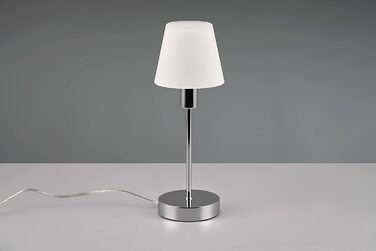 Настільна лампа Trio Leuchten Luis II Chrom з металу та білого склова, E14, сенсорне керування