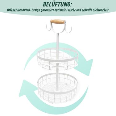 Relaxdays Двоярусна етажерка для фруктів та овочів