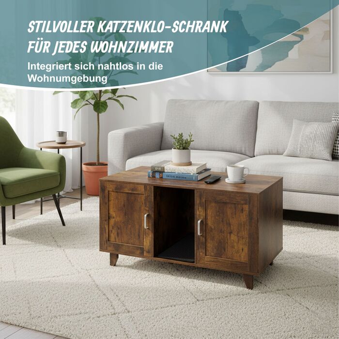 Relaxdays XXL комод для котячого туалету