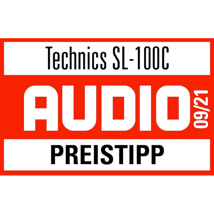 Програвач вінілових платівок Technics SL-100C з прямим приводом, картриджем AT-VM95C, автоліфтом, трьома швидкостями, пилозахистом і PHONO-кабелем, чорний