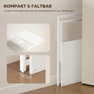 Зручний розкладний стіл для комп'ютера з кріпленням для монітора – ідеальне рішення для домашнього офісу. Розміри: 100 x 48 x 87,5 см.