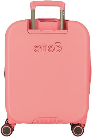 Середній чохол Enso Annie 48x70x28 см Жорстка ABS Інтегрована застібка TSA 79 л 4,32 кг 4 подвійних колеса (регулюючий чохол, корал)