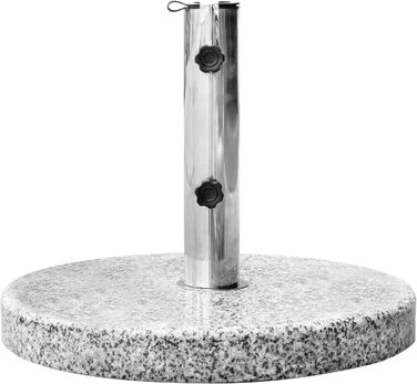 Підставка для парасольки Anndora Granit 25 кг, підставка для балкона, діаметр стійок до 48 мм (світло-сірий круглий конус)