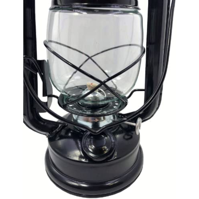 Гасова лампа BESTIF для інтер'єру, набір з 2 предметів, ностальгічний настільний світильник з гнітом, масляна лампа (чорний)