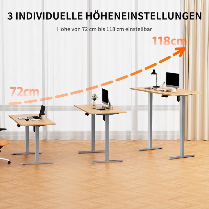 Рама для столу ErGear з регулюванням висоти, 4 пам'яті, сіра