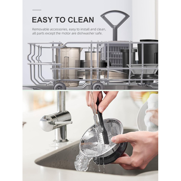 Шокер-віджимач Reemix для овочів та фруктів, професійний соковичавник з нержавіючої сталі, 800W, 3 швидкості, Aqua