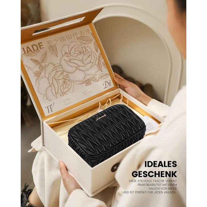 LOVEVOOK Сумка через плече жіноча, маленька сумочка кросбоді, чохол для телефону, сумка на плече, шкіра PU, чорна