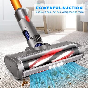 Головка пилососа ARyee сумісна з Dyson V6, V6 Absolute, V6 Animal Fluffy, V6 Trigger, V6 моторизований пилосос для підлоги серії