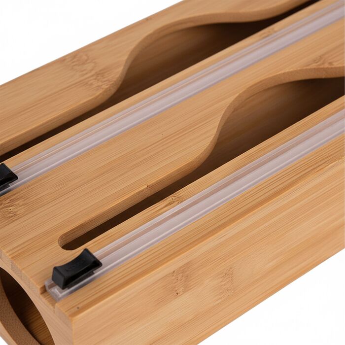 Диспенсер для харчової плівки Relaxdays з бамбука