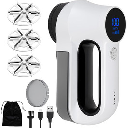 Електричний видальник ворсу GUPAY: перезарядна батарея 2500mAh, 3 швидкості, 6 лез, LED-дисплей, USB-зарядка для одягу та меблів