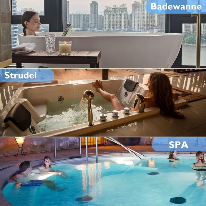 Подушка для ванни Poemland Extra Dickes – велика, з підтримкою шиї, спини та голови (сіра)